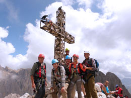 Gipfelkreuz des Plattkofel 2955 m