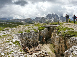 Schützengraben auf dem Monte Piana