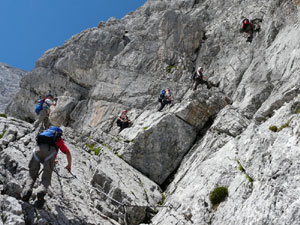 Klettersteig zur Zugspitze über den Gletscher