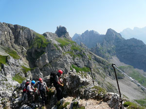 Auf dem Mittenwalder Klettersteig