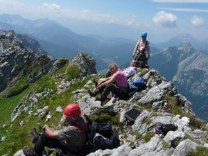 Picknick auf dem Mittenwalder Klettersteig